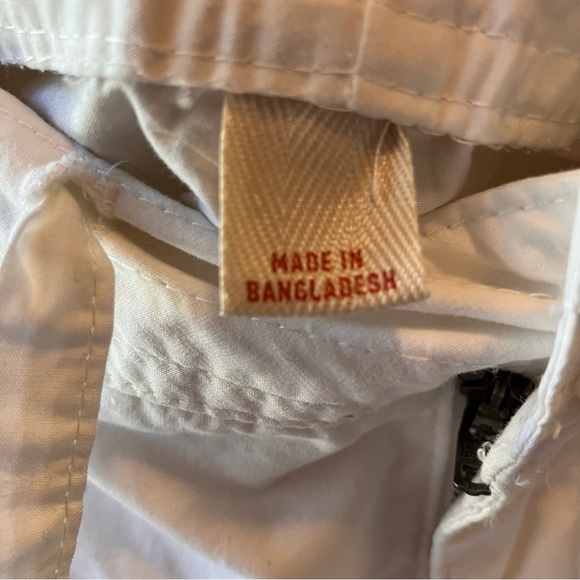 Mossimo Women’s Low Rise White Crop 100% Cotton Pants with drawstring ties sz 7 - Picture 8 of 9